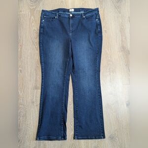 Penningtons DC Curvy Classic Dark Wash Boot Cut Women's Sz 22 Jeans Stretchy